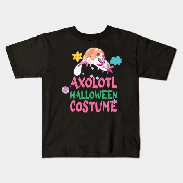 axolotl halloween costume Kids T-Shirt by ezzobair